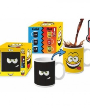 Κούπα 300ml MAGIC FUNNY FACES Κίτρινη