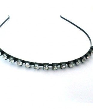 Στέκα Μαλλιών Μεταλλική με Στραςς