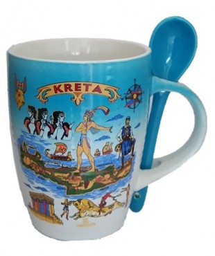 Κούπα Κωνική Αερογράφος Α'  με Κουτάλι Κρήτη  