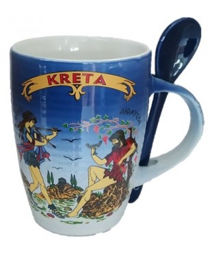 Κούπα Κωνική Αερογράφος Α'  με Κουτάλι Κρήτη  Αρχαϊκή