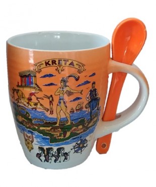 Κούπα Κωνική Αερογράφος Β'  με Κουτάλι Κρήτη  