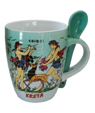 Κούπα Κωνική Αερογράφος Β'  με Κουτάλι Κρήτη  Αρχαϊκή