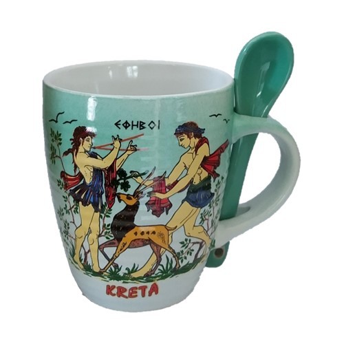 Κούπα Κωνική Αερογράφος Β'  με Κουτάλι Κρήτη  Αρχαϊκή
