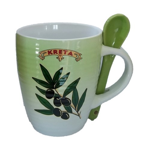 Κούπα Κωνική Αερογράφος Β'  με Κουτάλι Κρήτη  Ελιά