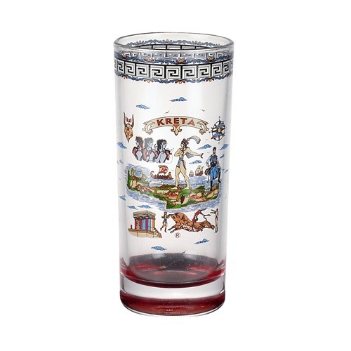 Ποτήρι Νερού  Χρωματιστό Κρήτη