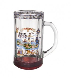 Ποτήρι Μπύρας Γ' Χρωματιστό Κρήτη