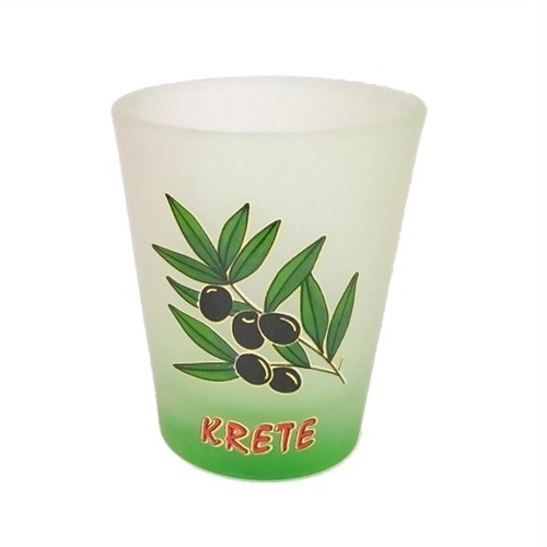 Σφηνάκι Κωνικό Οπάλ Χρωματιστό Ελιά Κρήτη