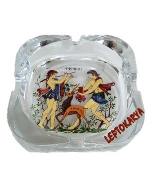 Τασάκι Γυάλινο Τετράγωνο Αρχαϊκό