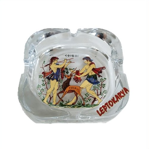 Τασάκι Γυάλινο Τετράγωνο Αρχαϊκό