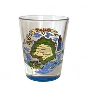 Σφηνάκι Κωνικό Γυαλί Χρωματιστό Θάσος