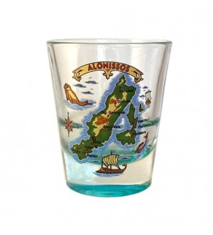 Σφηνάκι Κωνικό  Γυαλί Χρωματιστό Αλόνησσος