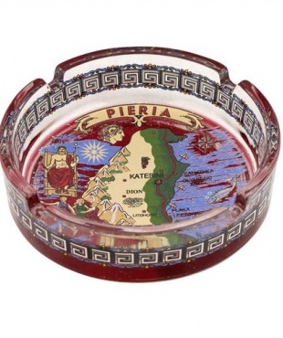 Τασάκι Γυάλινο  Χρωματιστό Πιερία