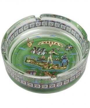 Τασάκι Γυάλινο  Χρωματιστό Κρήτη