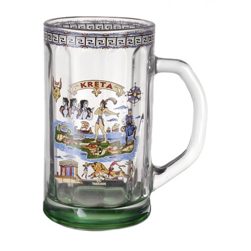 Ποτήρι Μπύρας Α' Χρωματιστό Κρήτη