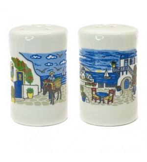 Σετ Αλατοπίπερο Κεραμικό Νησιώτικο