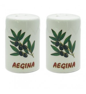 Σετ Αλατοπίπερο Κεραμικό Ελιά
