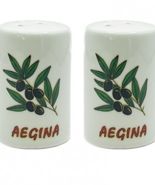 Σετ Αλατοπίπερο Κεραμικό Ελιά