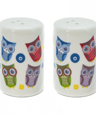 Σετ Αλατοπίπερο Κεραμικό Κουκουβάγια