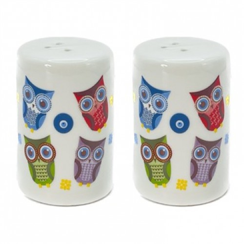 Σετ Αλατοπίπερο Κεραμικό Κουκουβάγια