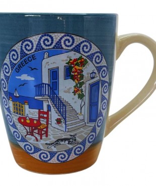 Κούπα Δίχρωμη 350ml 6 Χρώματα Νησιώτικο