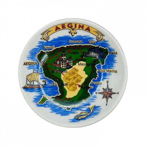 Μαγνήτης Πιατάκι Λευκό 