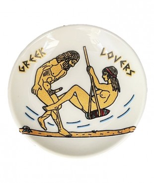 Μαγνήτης Πιατάκι Λευκό Σατυρικό