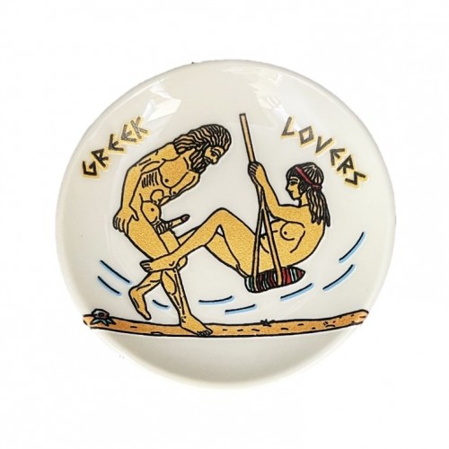 Μαγνήτης Πιατάκι Λευκό Σατυρικό