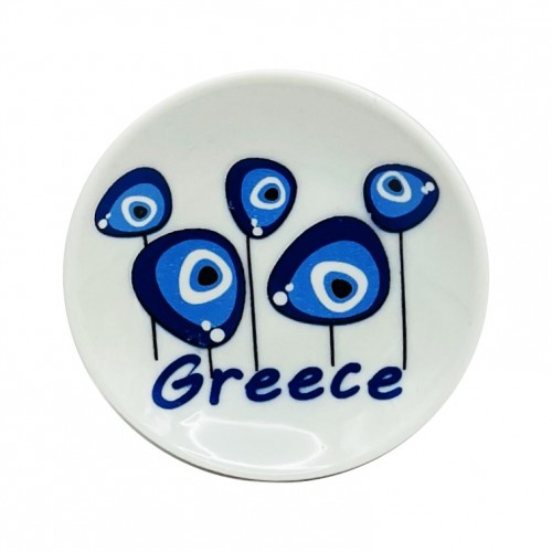 Μαγνήτης Πιατάκι Λευκό Μάτια 6 Σχέδια