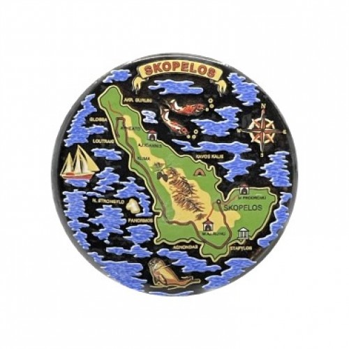 Μαγνήτης Στρογγυλός Μαύρο Χάρτης