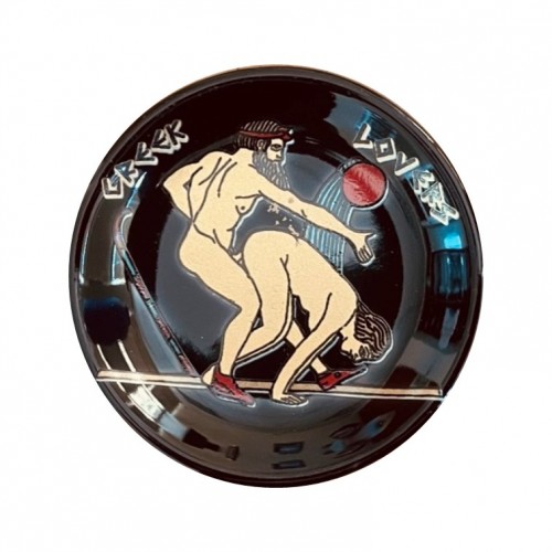 Μαγνήτης Πιατάκι Μαύρο Σατυρικό