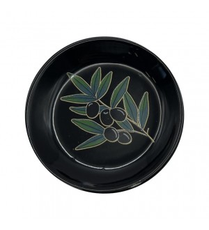 Μαγνήτης Πιατάκι Μαύρο Ελιά