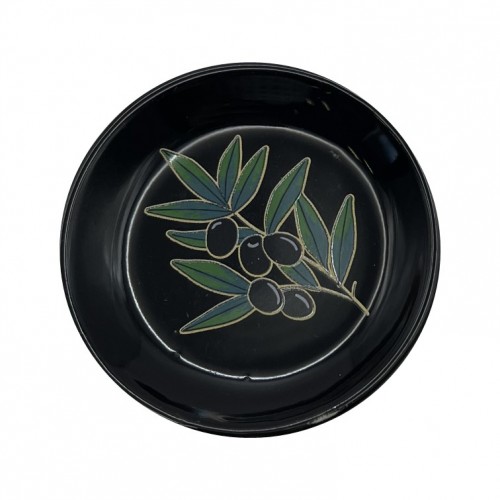 Μαγνήτης Πιατάκι Μαύρο Ελιά