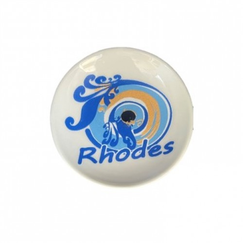 Μαγνήτης Πιατάκι Λευκό Μάτια Ρόδος